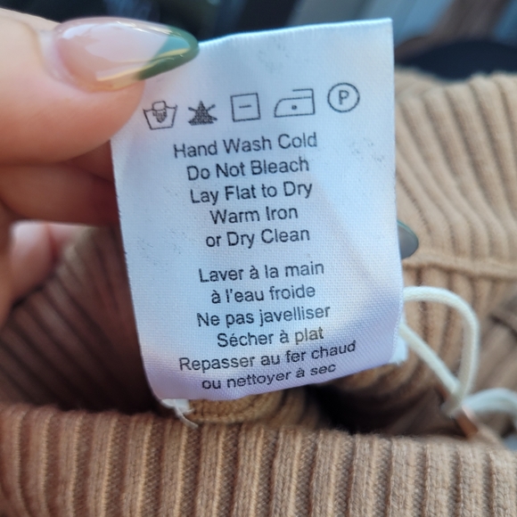 Nwt heartloom | verna ribbed pants with Split hem in tan - Picture 2 of 8